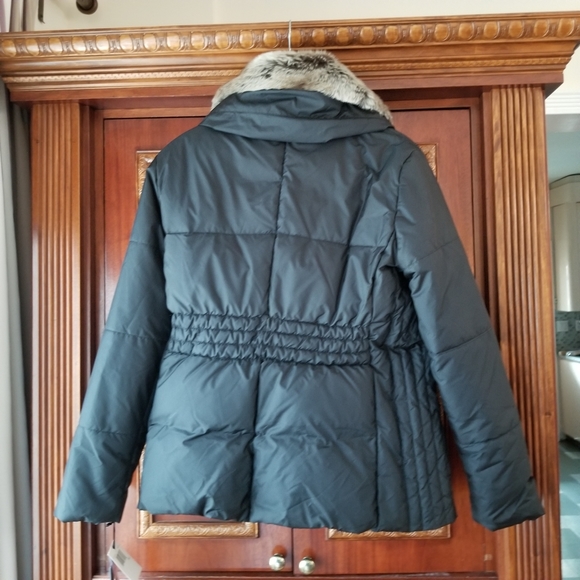 Hawke&co womens winter puffer coat with fur trim - Picture 3 of 4